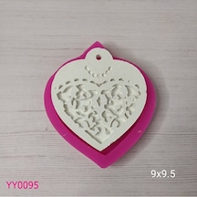 Yy0095 Delikli Desenli Kalp Silikon Kalıp