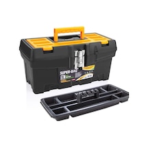 Super Bag 16'' Metal Kilitli Plastik Takım Çantası Organizer Bölmeli El Aleti Taşıma Çantası