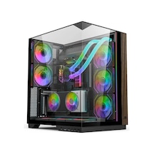 Powerboost Eclıpse 8 Argb Fan Triple Temperli Cam Type-c Mid-t Ahşap Sea View Atx Gaming Siyah Kasa
