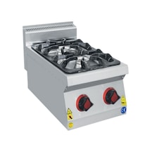 Karacasan Endüstriyel 40 CM 700 Seri Set Üstü İki Gözlü Doğalgaz Ocak