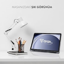 Galaxy Tab A9 Plus X210/galaxy Tab A11+ İle Uyumlu Kalem Bölmeli Trifolding Cover Tablet Kılıf Katlanabilir Standlı Otomatik Uyku Modlu Darbe Emici İnce Tasarım Siyah