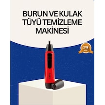 Raks Kırmızı Tüy Temizleme Cihazı Kulak Burun Pilli Ergonomik