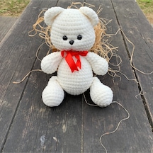 El Yapımı Amigurumi, Doldurulmuş Oyuncak, Tığ İşi Ayı, Yumuşak Oyuncak, Kadife Ayı,30 CM 11,8 İnç