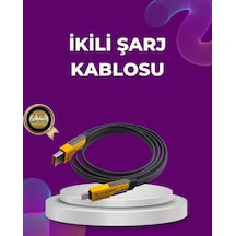 Dayanıklı 4 Ü 1 Arada Çok Fonksiyonlu Hızlı Şarj Veri Kablosu Mor