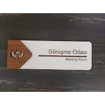 Görüşme Odası Ofis Oda Kapı İsimliği Yönlendirme Tabelası Levhası Kişiselleştirilebilir