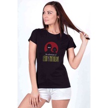 The Adventures Of Leon & Mathilda Baskılı Siyah Kadın Tshirt