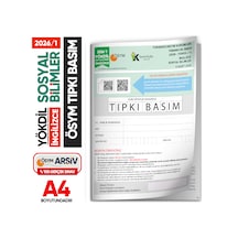 2026/1 Yökdil İngilizce Sosyal Bilimler Ösym Çıkmış Soru Tıpkı Basım Deneme Kitapçığı Türkiye Geneli