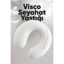 Ortopedik Boyunluk Visco Seyahat Boyun Yastığı Yolculuk Yastığı Ortopedik Seyahat Yastığı Boyunluk Beyaz