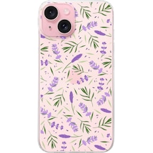 Apple Uyumlu iPhone 15 İle 1mm Slim Fit Water Color 3 Baskılı Şeffaf Kılıf