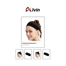 Unisex Spor Saç Bandı Koşu, Fitness, Voleybol Ve Basketbol İçin Ter Tutmaz Bant Siyah