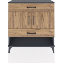 Arges Şifonyer 2 Raflı 2 Çekmeceli 2 Kapaklı 88x30x96 Antrasi... Antrasit