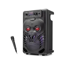 Bluetooth Karaoke Hoparlör Fm 8 Mikrofonlu 34 X 22.7 X 17.6 Cm - Siyah Nd2820