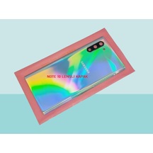 Samsung Galaxy Note 10 Uyumlu Arka Kapak Batarya Kapağı - Gri - Full Lensli Çok Renkli