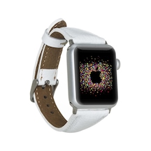 Apple Watch Uyumlu Deri Kordon 38-40-41mm Slim F3 Beyaz Diğer