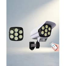 Hareket Algılamalı Güneş Enerjili Led Lamba 5-8 M Güvenlik Renkli