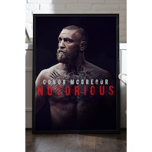 Conor Mcgregor Ufc Siyah Ahşap Çerçeveli Poster, Dekoratif Dövüş Duvar Tablosu