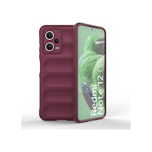 Xiaomi Redmi Note 12 5g / Note 12 5g Hindistan Sihirli Kalkan Tpu Flanel Telefon Kılıfı Şarap Kırmızısı