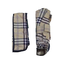 Baginn Snotline-april Mini Bayan Şemsiye Manuel Açılır-kapanır 90 Cm Çap Kapalı 20 Cm Cep Boy Vizon Ekose 001