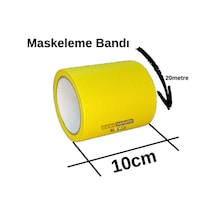 Maskeleme Kağıt Bant Geniş Taban Bandı 100mmx20mt Sarı