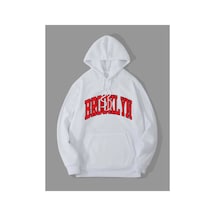 Tarzsokak Unisex Kadın/erkek Harajuka Sokakt Yazılı Grafik Sweat Beyaz