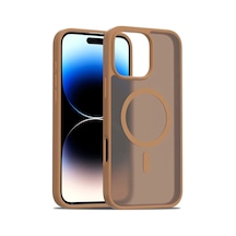 Joko Apple iPhone Uyumlu   16 Pro Jota Magsafe Kapak - Çöl Titanyum Düz Renkli