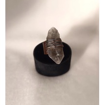 Hdmarketim Doğal Drusy Taş Çelik Ayarlanabilir Unisex Yüzük Çok Renkli