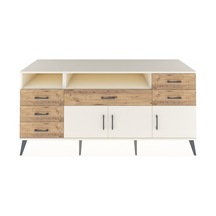 Kronos Konsol 3 Raflı 6 Çekmeceli 3 Kapaklı 176x59x83 Aytaşı-aytaşı/çam Aytaşı/çam