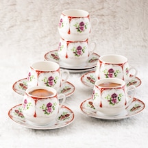 Porsima 101767-2 Geısha 6 Kişilik Türk Kahve Fincan Takımı 100ml