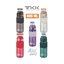 Tkk 600 Ml Çift Kullanım Pipetli/rahat İçim Bpa İçermeyen Taşıma Askılı Tritan Su Matarası Fftkk1019-600 001