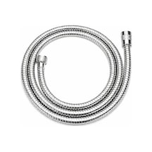 Duş Spiral Hortumu + Paslanmaz Parlak Polisajlı + Çift Kenetli - 100 Cm Krom