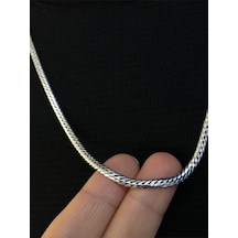 3.5mm İtalyan Bombeli Zincir 925 Gümüş Işıklı Kutuda Sevgiliye Eşe Babaya Hediye Kolye