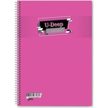 U-deep Pp Kapak Spiralli A4 72 Yaprak Kareli Defter 12'li Paket