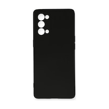 Oppo Reno 5 Pro Kılıf Nano İçi Kadife Silikon - Siyah -