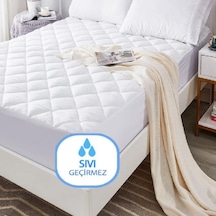 Kapıtonelı Sıvı Gecırmez Yatak Alezı 200 200 Beyaz