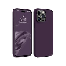 Apple İphone 15 Pro Max Kılıf First Silikon - Mürdüm