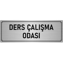 Özarslan Dizayn Metal Yönlendirme Levhası Departman Kapı İsimliği Ders Çalışma O 5x20 Cm Gümüş Renk