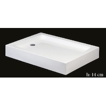 Alika 90x140 Dikdörtgen Monoblok Duş Teknesi