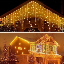 TechnoSmart 4 Metre 8 Fonksiyonlu Perde Led 96 Ledli Saçaklı Kablolu Fişli 50 x 60 x 70 CM Diğer