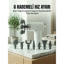 Lb Profesyonel Kas Gevşetici Masaj Tabancası 8 Değiştirilebilir Başlıklı Kablosuz Masaj Cihazı Çok Renkli