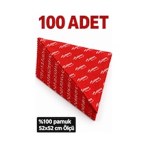 Herşeynota 100 Lü Kırmızı Atatürk İmzalı %100 Pamuk Fular 52x52 Cm Okul Tören Etkinlik Çok Renkli