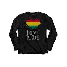 Raggae Musıc Love And Peace Dub Ekolayzer Uzun Kollu Tişört (512929782)