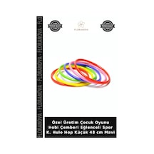 Özel Üretim Çocuk Oyunu Hobi Çemberi Eğlenceli Spor K. Hulo Hop Küçük 48 Cm Mavi