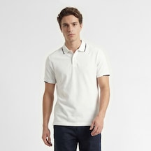 Nautica Erkek Beyaz Regular Fit Polo Yaka T-shirt Düz K65348t Beyaz