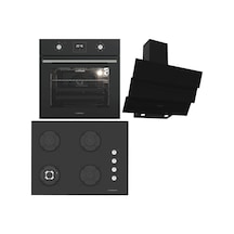 Termikel BO O64D5C B - BH P7194C B - CH S6532C BB Ankastre Set Siyah