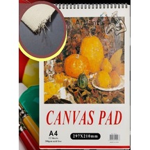 A4 Canvas Pad 280gr 10 Yaprak 1 Adet Canvas Defter Kanvas Tuval Dokulu Tuval Kağıdı Akrilik Guaj Yağlı Boya Defteri