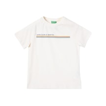 United Colors Of Benetton Benetton Beyaz Erkek Çocuk Benetton Tişört Beyaz Beyaz