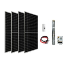 110 V Volt 1.6 HP 1.3 kW 1300 W Watt Dc Kademeli Dalgıç Solar Pompa 1820 Watt Güneş Paneli Solar Sulama Paket Sistem