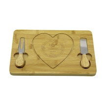 Kalpli Bıçak Sağ-solahşap Bambu Kahvaltı Peynir Sunum Pano2 Bıçak Ahşap Sap19x29cm-1.5cm 4887 Çok Rnek