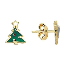 Goldkupe 14 Ayar Altın Çam Ağacı Küpe 0,90 Gr-2569