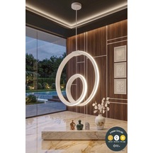 Asora Led Beyaz Avize - Minimalist Ve 3 Renk Modern Sarkıt & Salon, Antre Ve Hol Aydınlatma
